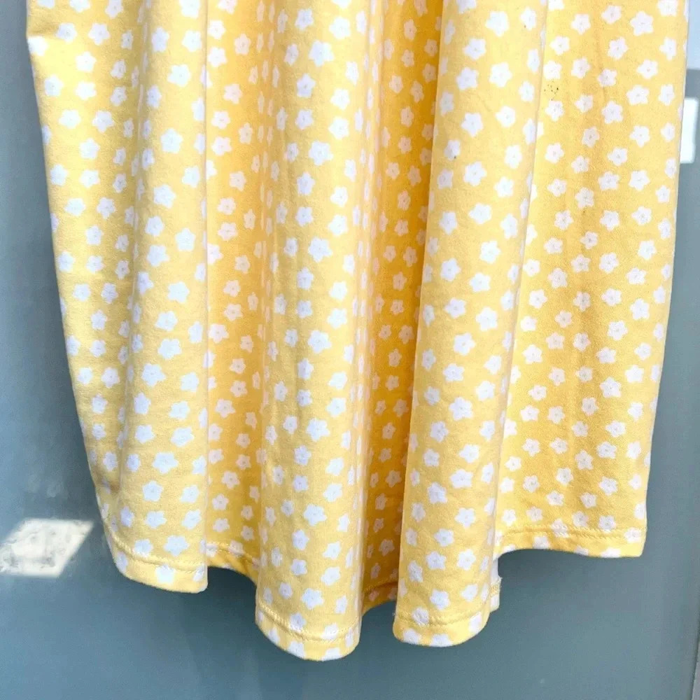 Hollister Yellow Cinched Floral Side Slit Midi Sun Dress Summer Spring Size XS - Picture 11 of 15